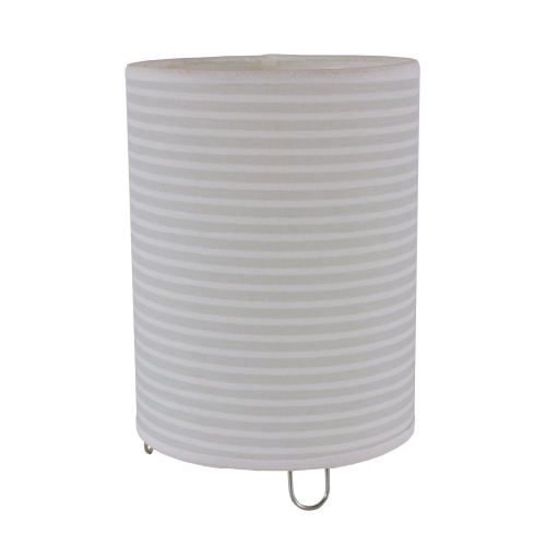 Velador tubo infantil 15x20cm tela nórdica rayas